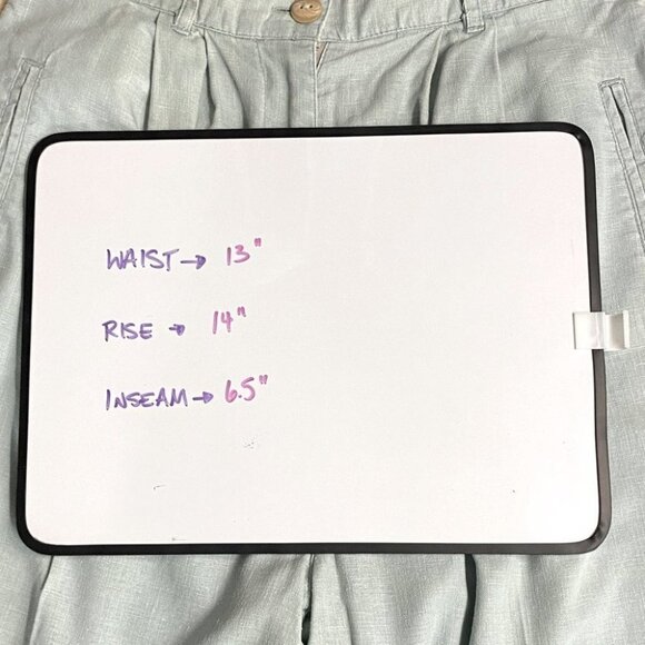 Vintage Lady Footlocker Sage Green High Waist Mom Shorts S - Picture 5 of 10